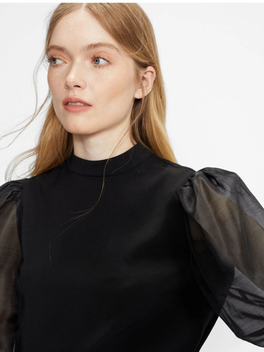 Ted Baker Micaeli Organza Puff Sleeve Top - Picture 4 of 16